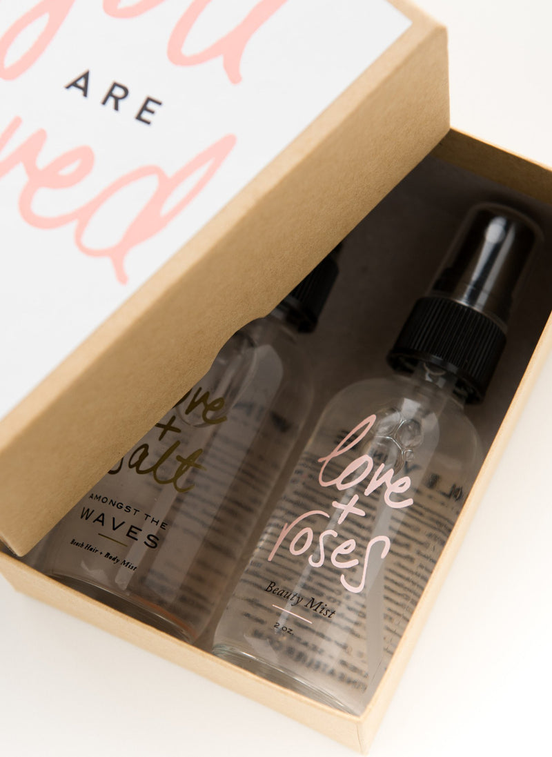 Body Spray gift set: Love & Salt, Love & Roses