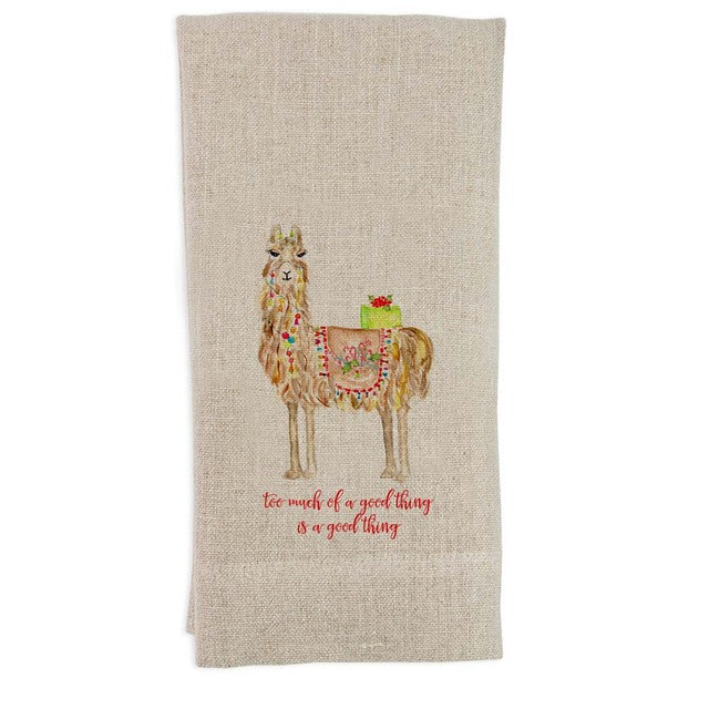 Holiday Llama guest towel