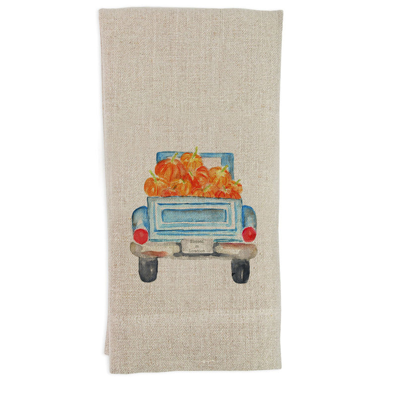 Truck with Pumpkins guest towel